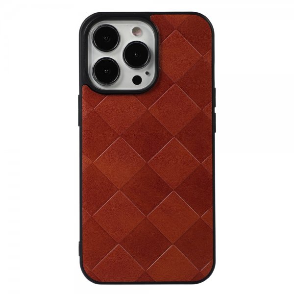 iPhone 13 Pro Deksel Rutemønster Brun