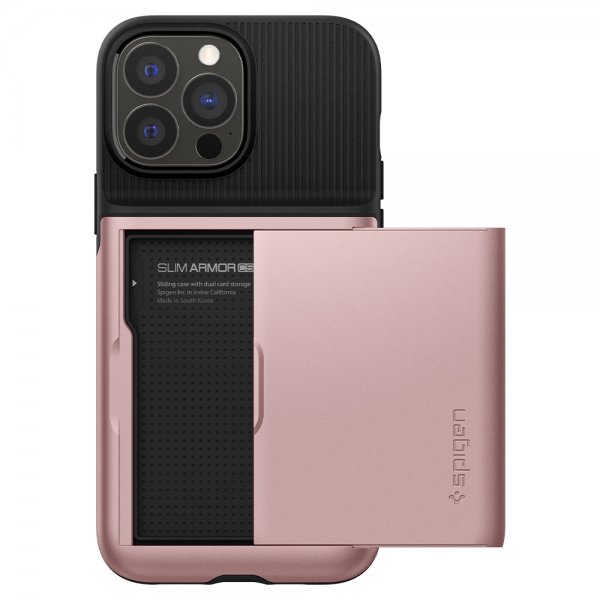 Spigen iPhone 13 Pro Deksel Slim Armor CS Rosegull