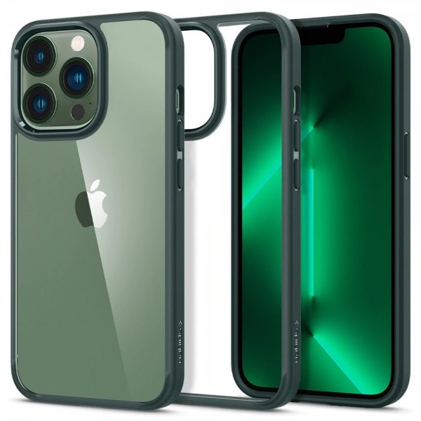 Spigen iPhone 13 Pro Deksel Ultra Hybrid Midnight Green