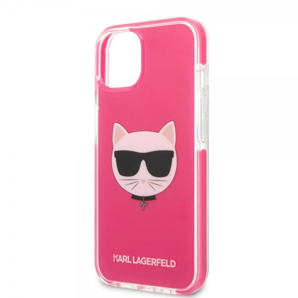Karl Lagerfeld iPhone 13/14/15 Deksel Choupette Fuchsia