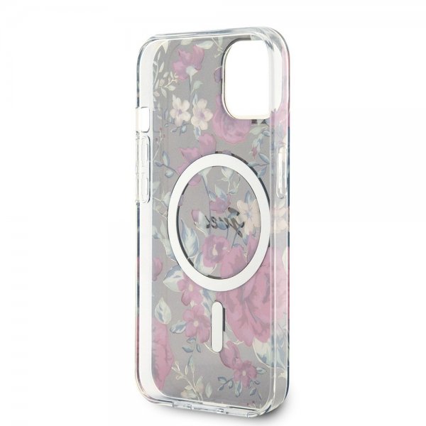 Guess iPhone 13 Deksel Flower MagSafe Kaki