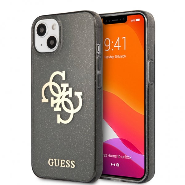 Guess iPhone 13 Deksel Full Glitter Svart