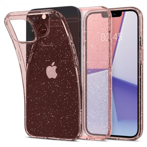 Spigen iPhone 13 Deksel Liquid Crystal Glitter Rose Quartz