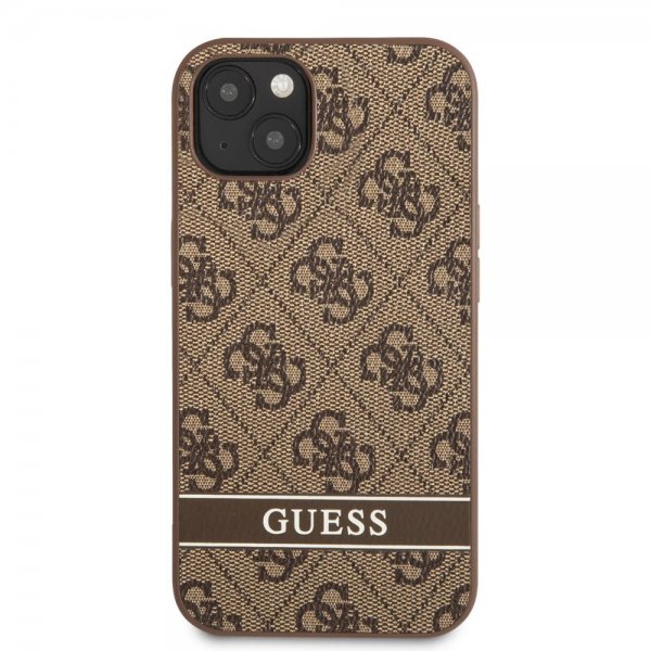 Guess iPhone 13 Deksel Printed Stripe Bottom Brun