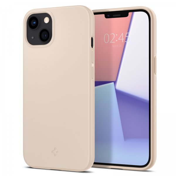 Spigen iPhone 13 Deksel Thin Fit Sand Beige