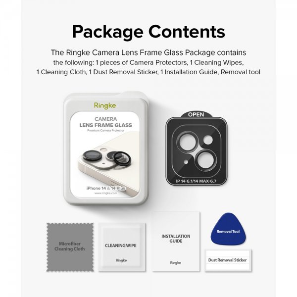 Ringke iPhone 14/iPhone 14 Plus Kamerabeskytter Camera Lens Frame Svart