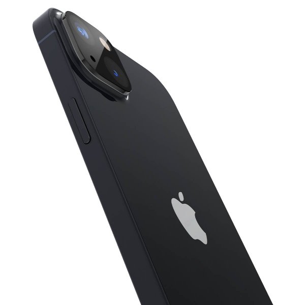 Spigen iPhone 14/iPhone 14 Plus Kamerabeskytter Glas.tR Optik 2-pakning Svart