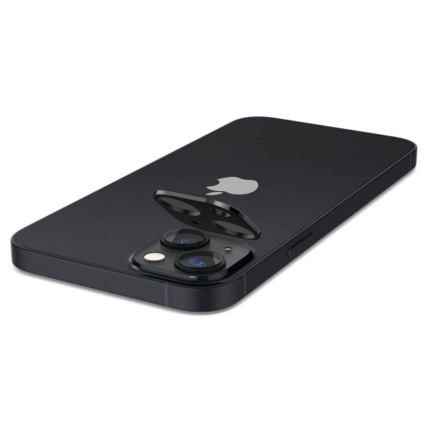 Spigen iPhone 14/iPhone 14 Plus Kamerabeskytter Glas.tR Optik 2-pakning Svart