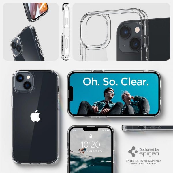 Spigen iPhone 14 Plus Deksel Crystal Hybrid Crystal Clear