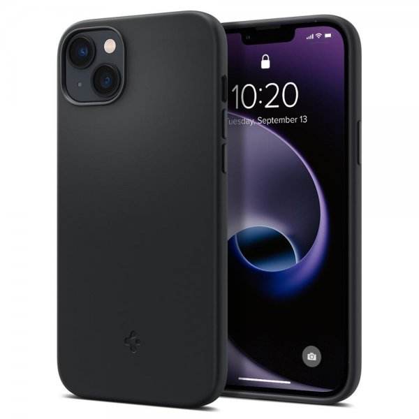 Spigen iPhone 14 Plus Deksel Silicone Fit MagFit Svart