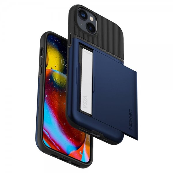 Spigen iPhone 14 Plus Deksel Slim Armor CS Navy Blue