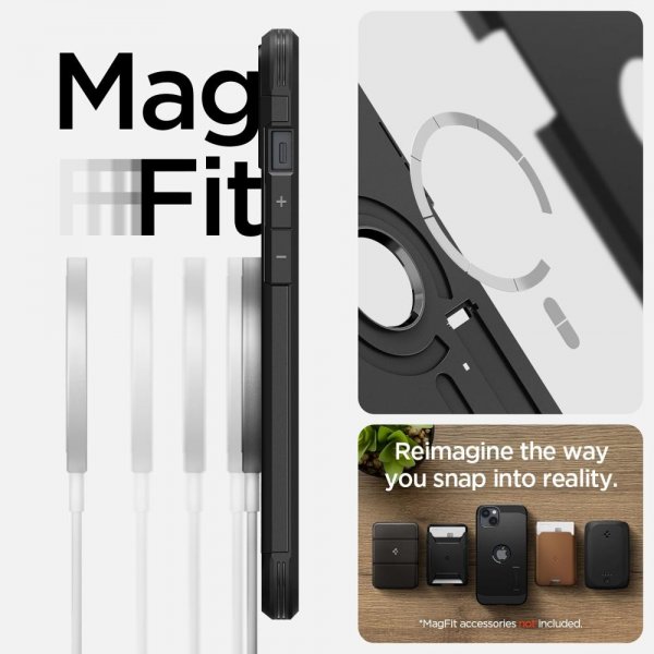Spigen iPhone 14 Plus Deksel Tough Armor MagFit Svart