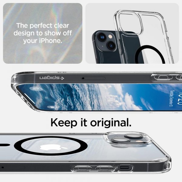 Spigen iPhone 14 Plus Deksel Ultra Hybrid MagFit Svart