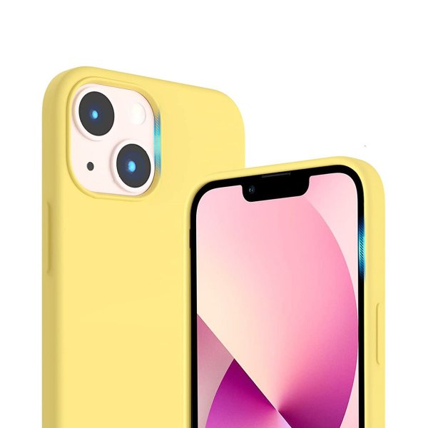 Rvelon iPhone 14 Deksel Silikon Gul
