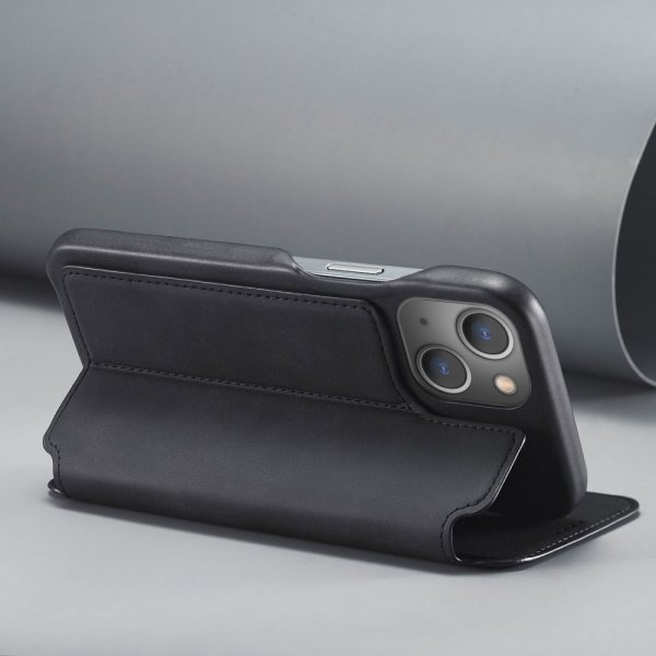 Lc.Imeeke iPhone 14 Plus Etui Flip Svart