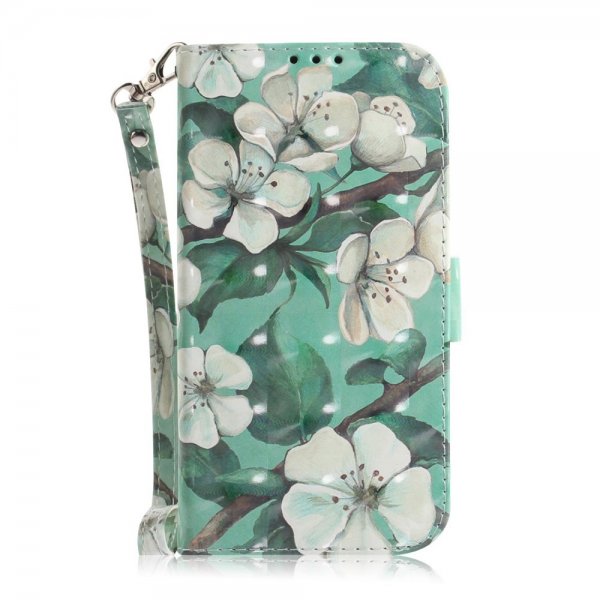 iPhone 14 Plus Etui Motiv Hvit Blomster
