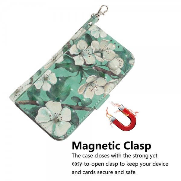 iPhone 14 Plus Etui Motiv Hvit Blomster