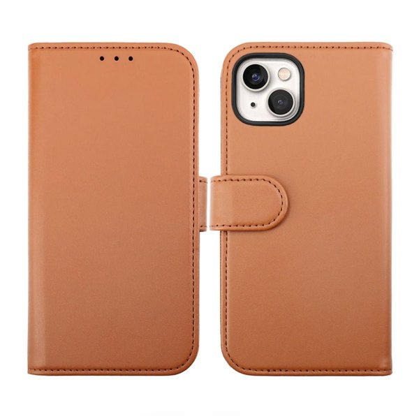 Rvelon iPhone 14 Plus Etui Detachable Wallet Case Brun