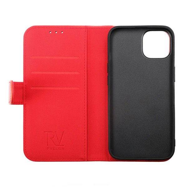 Rvelon iPhone 14 Plus Etui Detachable Wallet Case Rød