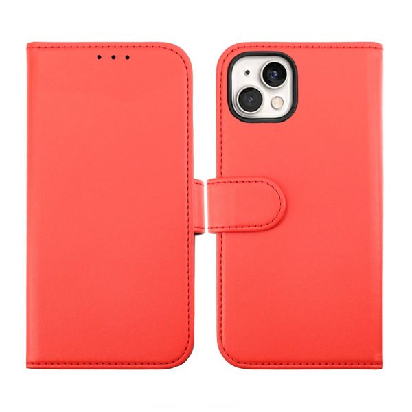 Rvelon iPhone 14 Plus Etui Detachable Wallet Case Rød