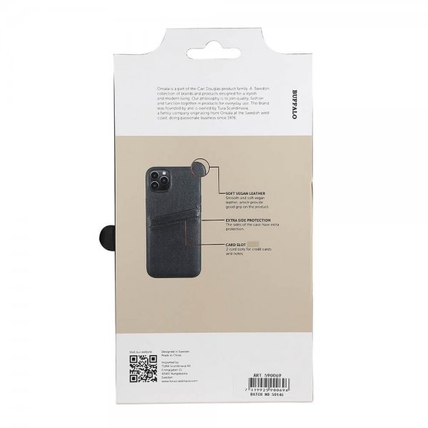Buffalo iPhone 14 Plus Deksel Backcover with Card Slots Svart