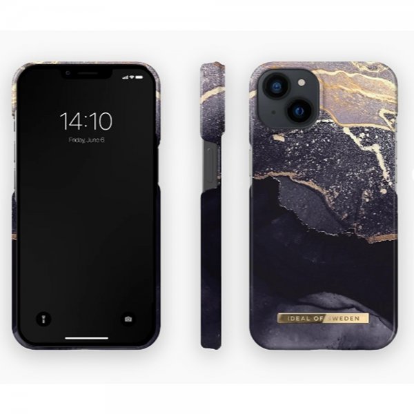 Ideal of Sweden iPhone 14 Plus Deksel Fashion Case MagSafe Golden Twilight Marble