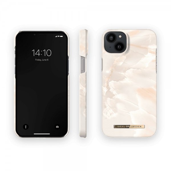 Ideal of Sweden iPhone 14 Plus Deksel Fashion Case MagSafe Rose Pearl Marble