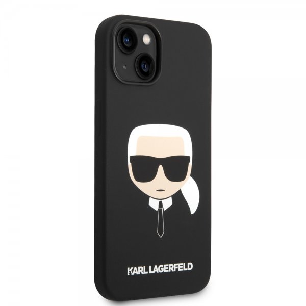 Karl Lagerfeld iPhone 14 Plus Deksel Liquid Silicone Karl Svart