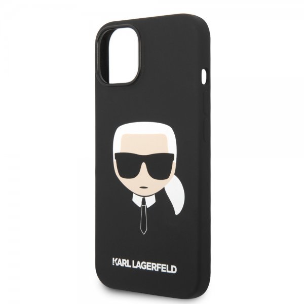 Karl Lagerfeld iPhone 14 Plus Deksel Liquid Silicone Karl Svart