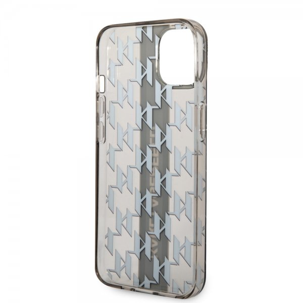 Karl Lagerfeld iPhone 14 Plus Deksel Monogram Vertical Stripe Svart