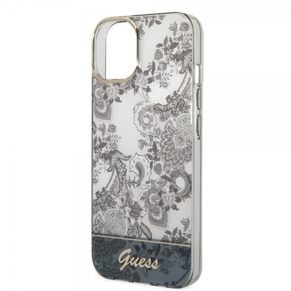 Guess iPhone 14 Plus Deksel Toile de Jouy Grå