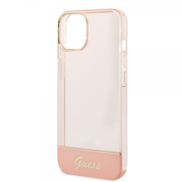 Guess iPhone 14 Plus Deksel Translucent Rosa