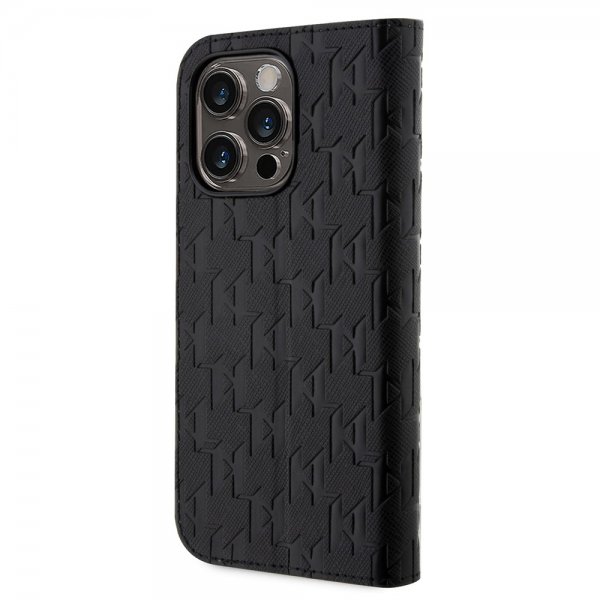 Karl Lagerfeld iPhone 14 Pro Etui Saffiano Monogram Svart