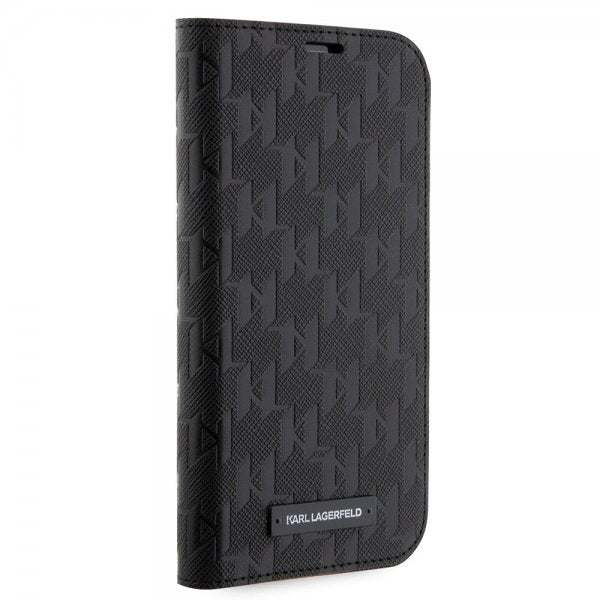 Karl Lagerfeld iPhone 14 Pro Etui Saffiano Monogram Svart