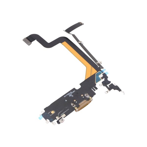 iPhone 14 Pro Ladekontakt med Flexkabel Original - Gull