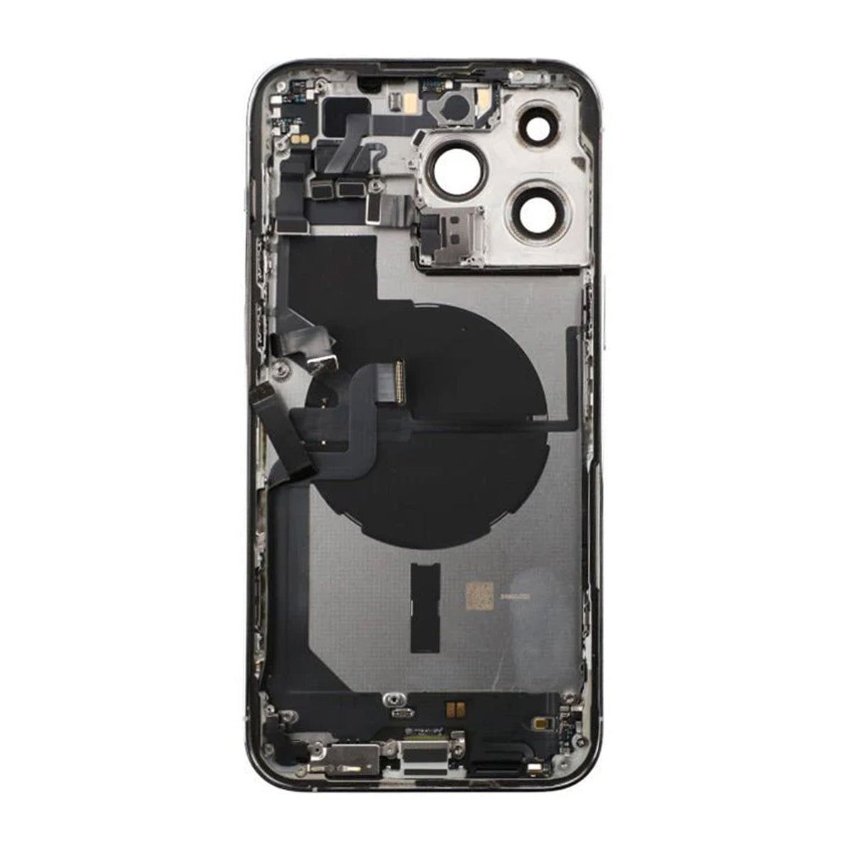 iPhone 14 Pro Max bakside med komplett ramme – Sølv