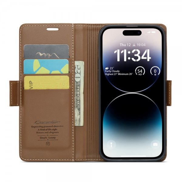 CaseMe iPhone 14 Pro Max Etui 023 Series Brun