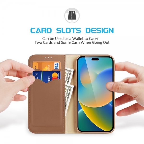 Dux Ducis iPhone 14 Pro Max Etui Hivo Series Brun