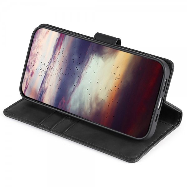 iPhone 14 Pro Max Etui Krokodillemønster Svart