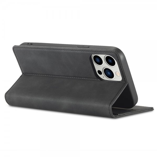 Lc.Imeeke iPhone 14 Pro Max Etui med Kortlomme flipp Svart