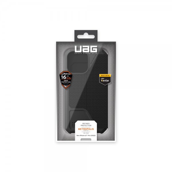 Urban Armor Gear (UAG) iPhone 14 Pro Max Etui Metropolis Kevlar Black