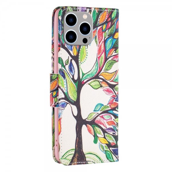 iPhone 14 Pro Max Etui Motiv Fargerik Tre