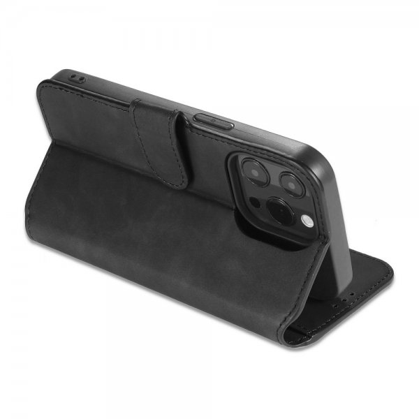 Dg.Ming iPhone 14 Pro Max Etui Retro Svart