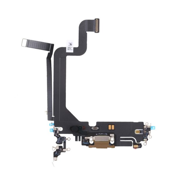 iPhone 14 Pro Max Ladekontakt med Flexkabel Original - Gull