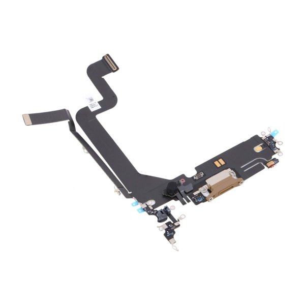 iPhone 14 Pro Max Ladekontakt med Flexkabel Original - Gull
