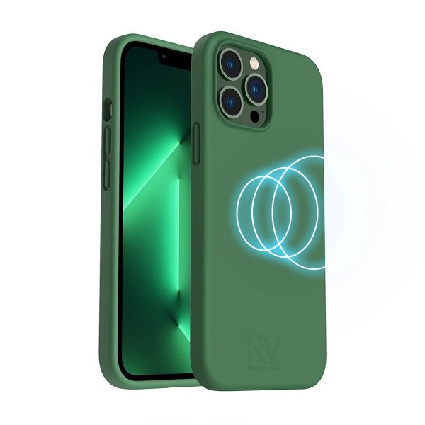 Rvelon iPhone 14 Pro Max Deksel Silikon MagSafe Grønn