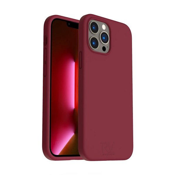 Rvelon iPhone 14 Pro Max Deksel Silikon Rød