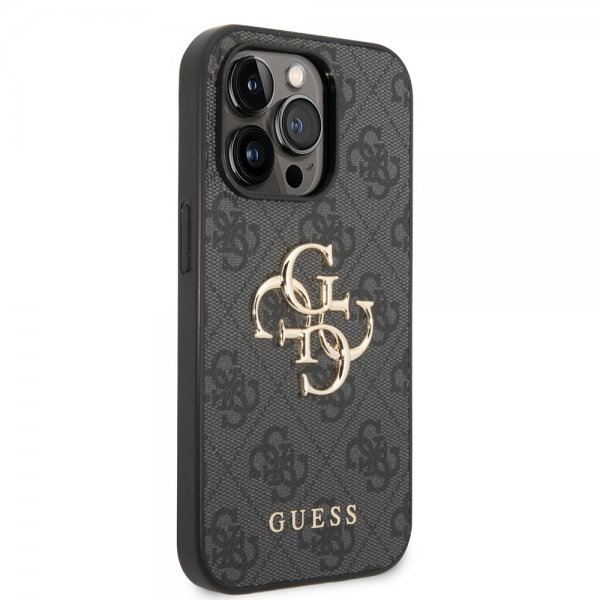 Guess iPhone 14 Pro Max Deksel Big Metal Logo Grå