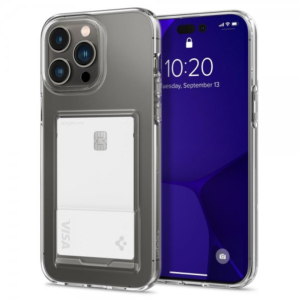 Spigen iPhone 14 Pro Max Deksel Crystal Slot Crystal Clear