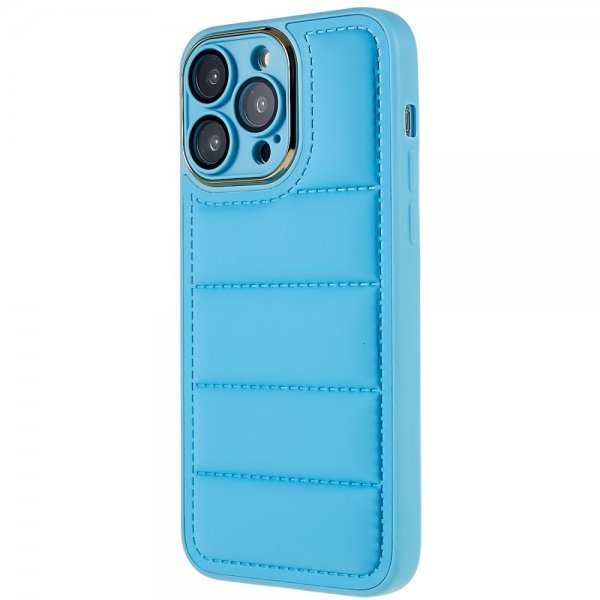 iPhone 14 Pro Max Deksel Down Jacket Design Blå